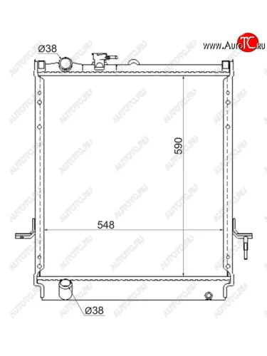 Радиатор двигателя (пластинчатый, 4.8/5.2, МКПП) SAT Isuzu Elf (NPR75)  дорестайлинг (1993-2004)