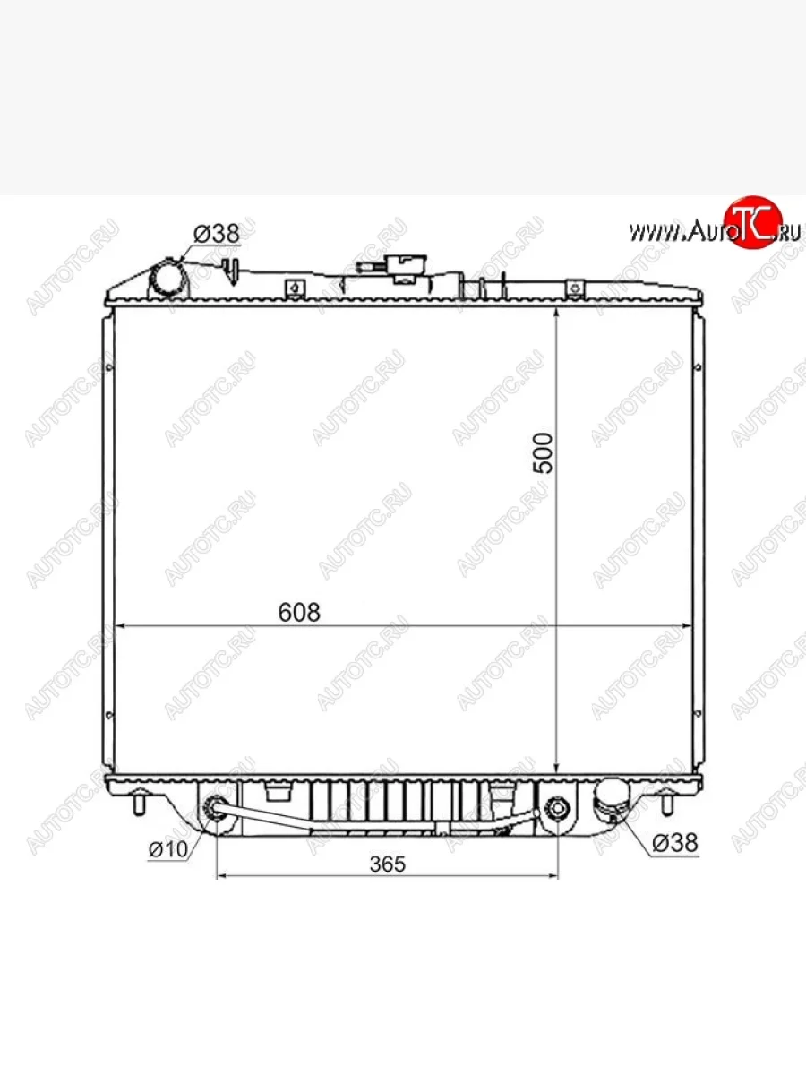 Радиатор двигателя (пластинчатый, АКПП) SAT Isuzu Bighorn UBS25GW,UBS69GW 5 дв. дорестайлинг (1991-1993)  в Керчи Республика Крым