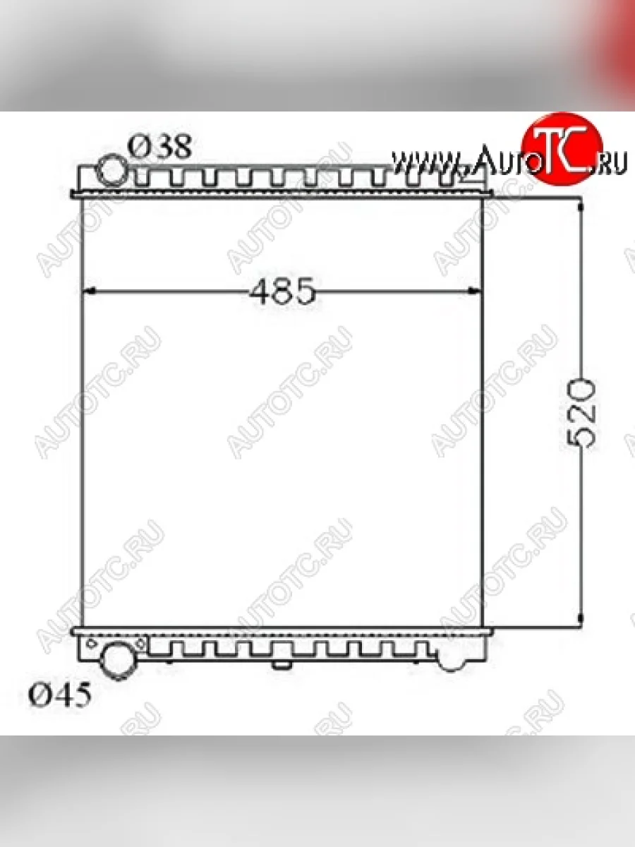 Радиатор двигателя (без горловины, пластинчатый, МКПП) SAT Nissan Condor (1990-2005)  с доставкой в г. Керчь