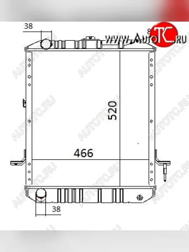 Радиатор двигателя NPR (пластинчатый, МКПП) SAT Isuzu Elf (NPR75)  дорестайлинг (1993-2004)