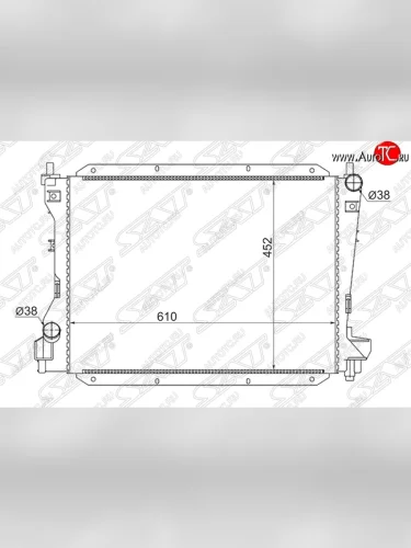 Радиатор двигателя SAT (пластинчатый, 2.5/3.0/4.0/4.2, МКПП/АКПП) Jaguar S-Type (1999-2008)