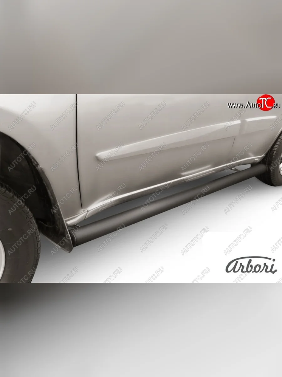 Защита штатных порогов Arbori (черная, d76 mm). Chery Tiggo T11 рестайлинг (2013-2016)  в Перми Пермском крае