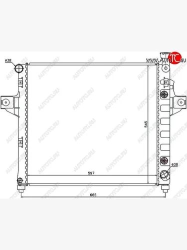 Радиатор двигателя SAT (пластинчатый, 4.7, МКПП/АКПП) Jeep Grand Cherokee WJ (1998-2005)