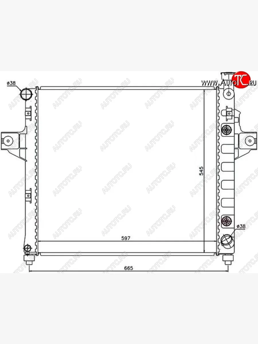 Радиатор двигателя SAT (пластинчатый, 4.7, МКПП/АКПП) Jeep Grand Cherokee WJ (1998-2005)  с доставкой в г. Керчь