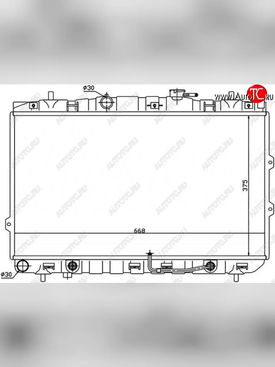 Радиатор двигателя SAT (пластинчатый, 1.6/2.0, МКПП/АКПП) KIA Cerato 1 LD седан рестайлинг (2005-2008)  с доставкой в г. Керчь