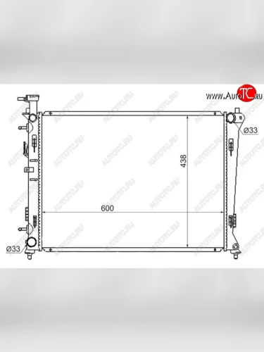 Радиатор двигателя SAT (пластинчатый, МКПП/АКПП) KIA Cerato 2 TD седан (2008-2013)