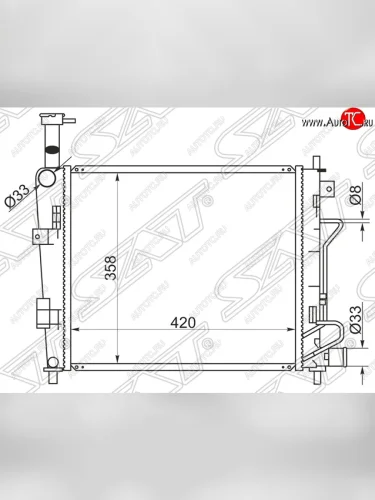 Радиатор двигателя SAT KIA Picanto 2 TA хэтчбэк 3 дв. рестайлинг (2015-2017)