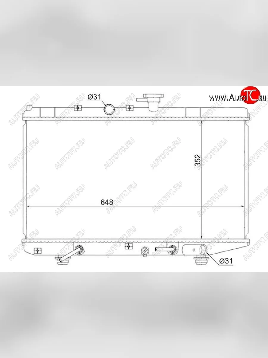 Радиатор двигателя SAT (пластинчатый, 1.3/1.5, АКПП) KIA Rio 1 DC дорестайлинг седан (2000-2002)  в Керчи Республика Крым