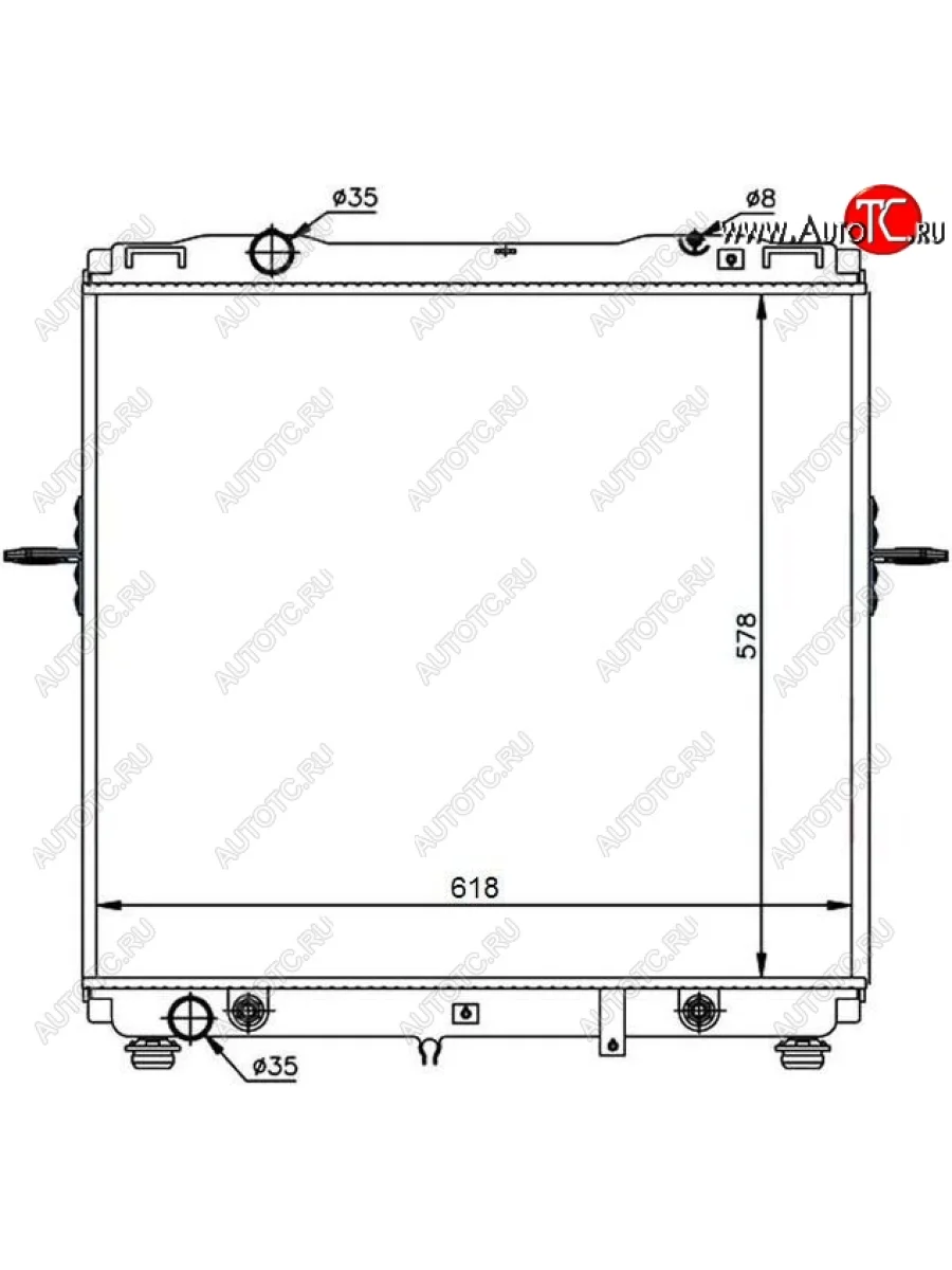 Радиатор двигателя SAT (пластинчатый, 3.5, МКПП/АКПП) KIA Sorento BL дорестайлинг (2002-2006)  с доставкой в г. Пермь