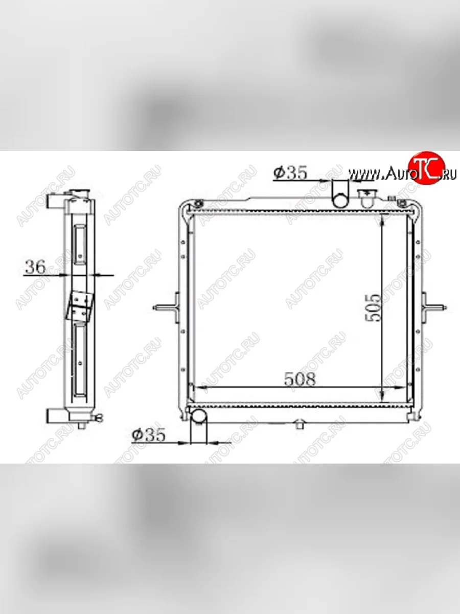 Радиатор двигателя SAT (пластинчатый, J3 1.4t, МКПП) KIA Bongo 4 PU дорестайлинг (2004-2012)  в Керчи Республика Крым