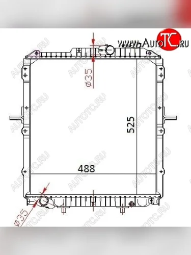 Радиатор двигателя SAT (пластинчатый, 2.4/2.7D, МКПП) KIA Bongo 4 PU дорестайлинг (2004-2012)