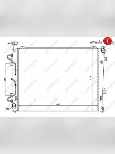 Радиатор двигателя SAT (пластинчатый, 2.0, МКПП/АКПП) KIA Carens UN (2006-2013)
