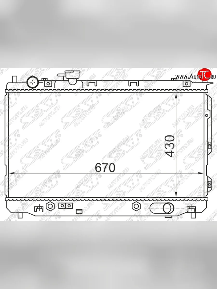 Радиатор двигателя SAT (пластинчатый, 1.6/1.8, МКПП/АКПП) KIA Carens FC, RS дорестайлинг (1999-2002)  в Керчи Республика Крым