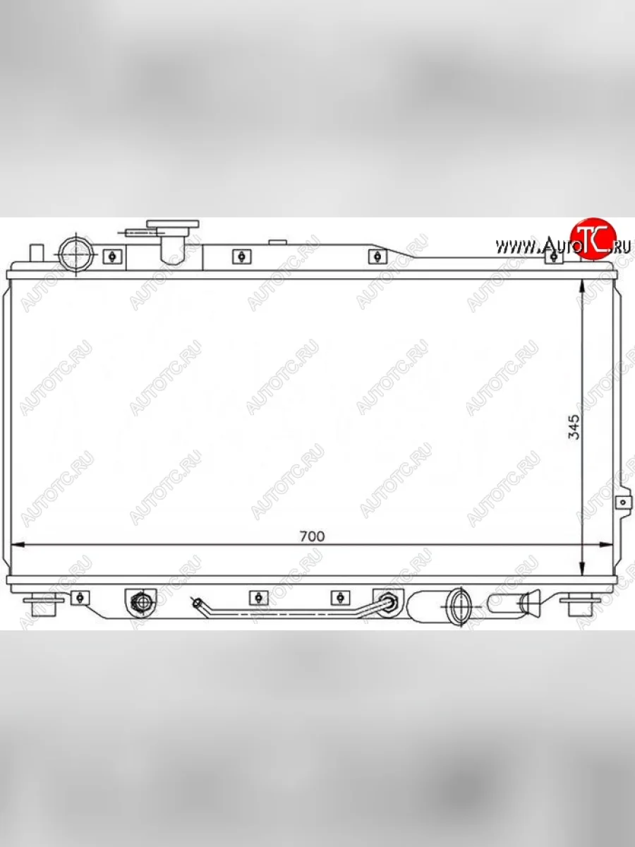 Радиатор двигателя SAT (трубчатый, 1.5/1.6, АКПП) KIA Shuma FB седан дорестайлинг (1997-2001)  с доставкой в г. Пермь