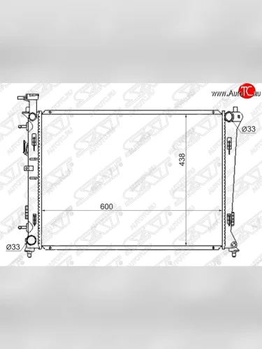 Радиатор двигателя SAT (трубчатый, МКПП/АКПП) KIA Cerato 2 TD седан (2008-2013)