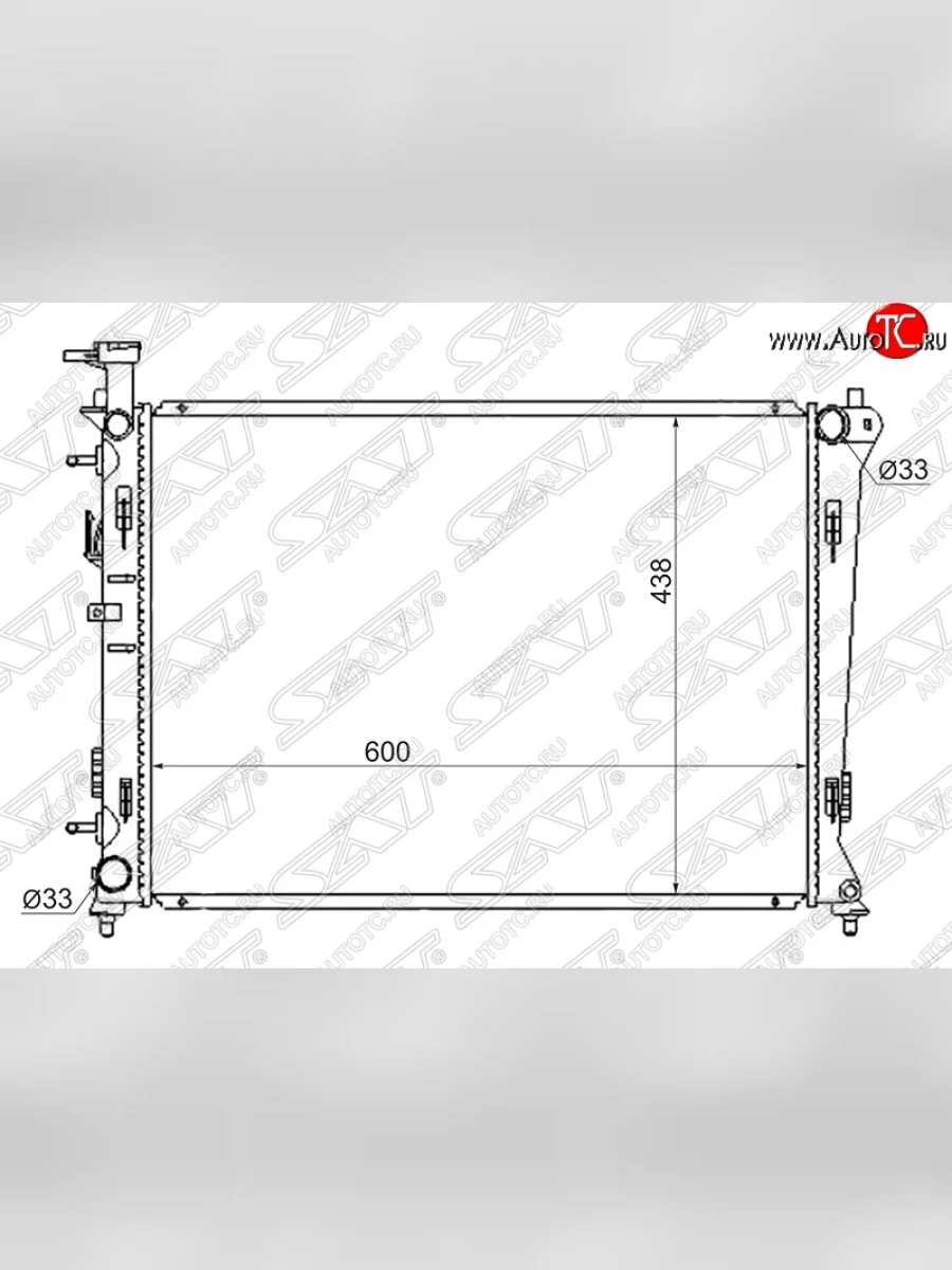 Радиатор двигателя SAT (трубчатый, МКПП/АКПП) KIA Cerato 2 TD седан (2008-2013)  в Керчи Республика Крым