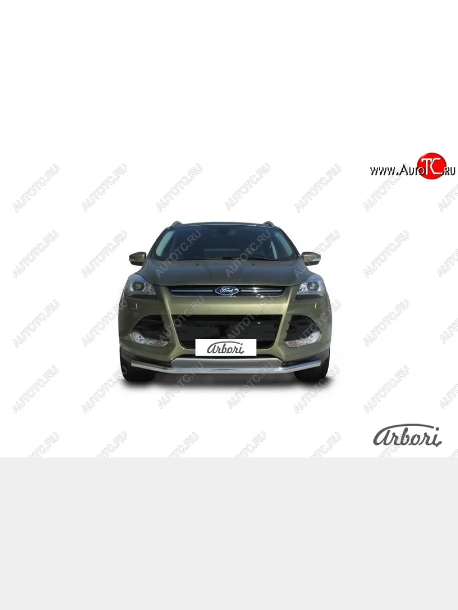 Защита переднего бампера Arbori (нержавейка, 1 труба d57 mm)  Ford Kuga (2013-2016) 2  в Самаре Самарской области