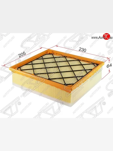 Фильтр воздушный двигателя SAT (2,5) Ford Focus  2 (2004-2011), Ford Kuga  1 (2008-2013), Ford Mondeo (2007-2014), Ford S-Max  1 (2006-2015), Volvo C30  хэтчбэк 3 дв. (2006-2012), Volvo S80 ( AS60 седан,  AS40,AS70, AS90) (2006-2016)