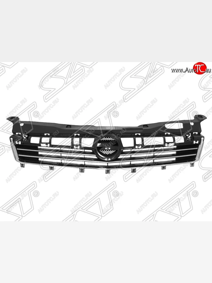 Решётка радиатора SAT (с хром молдингами) Opel Astra H универсал рестайлинг (2007-2015) (Неокрашенная)  с доставкой в г. Пермь
