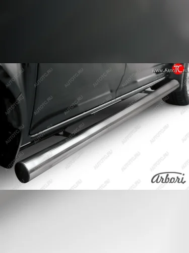 Защита штатных порогов Arbori (нержавейка, d76 mm). Great Wall Wingle 5 (2011-2017)