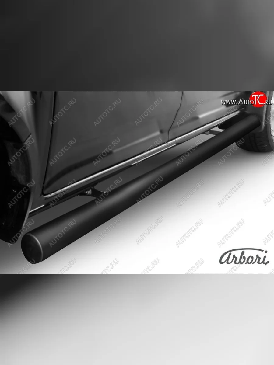 Защита штатных порогов Arbori (черная, d76 mm).  Great Wall Wingle 5 (2011-2017)  в Самаре Самарской области