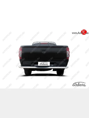 Защита заднего бампера Arbori (с проступью, нержавейка, 1 труба d76 mm). Great Wall Wingle 5 (2011-2017)