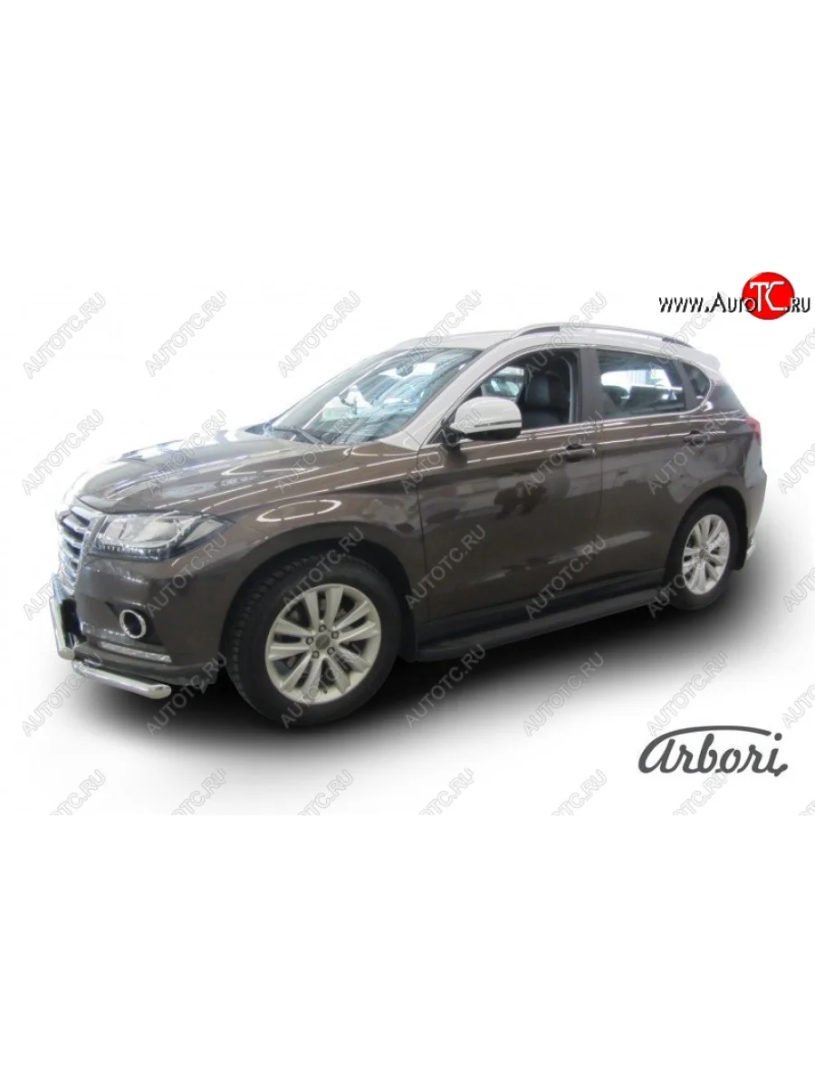 Порожки для ног Arbori Optima Black Haval H2 (2014-2021)  В Кинешме Ивановской области
