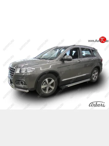 Порожки для ног Arbori Luxe Black Haval H6 (2013-2020)