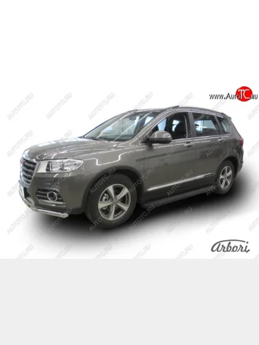 Порожки для ног Arbori Optima Black Haval H6 (2013-2020)