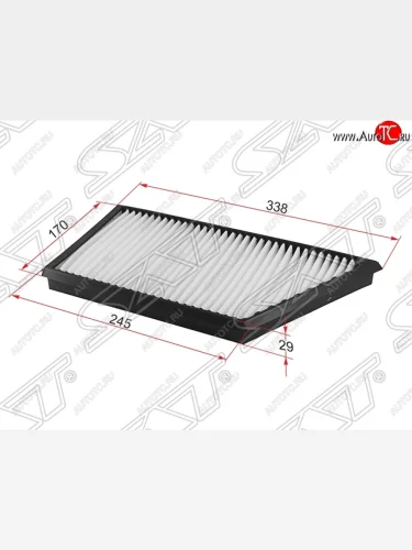 Фильтр салона SAT Peugeot 206 ( хэтчбэк 5 дв.,  хэтчбэк 3 дв.,  универсал,  седан) (1998-2009) 2AC дорестайлинг, 2EK рестайлинг, 2AC рестайлинг, 2B рестайлинг