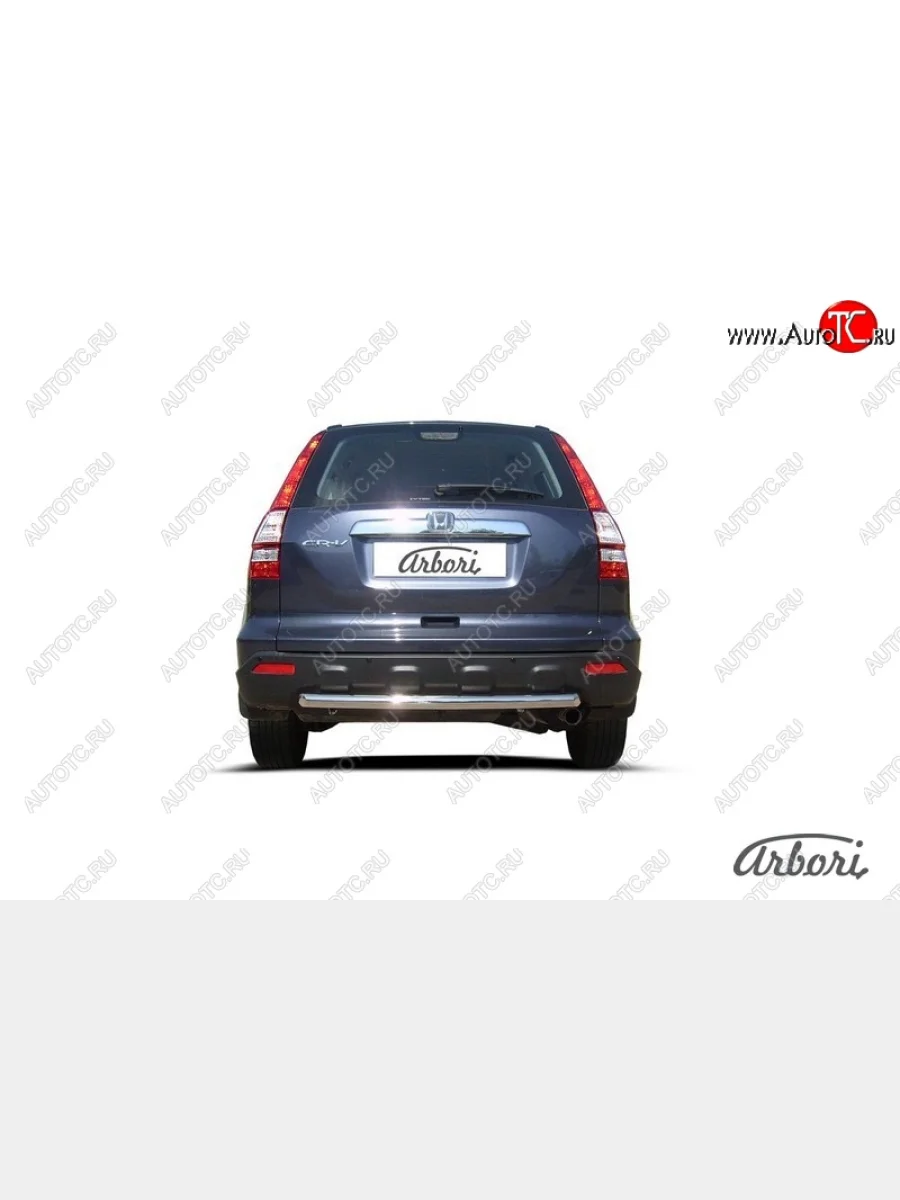 Защита заднего бампера Arbori (нержавейка, 1 труба d57 mm).  Honda CR-V (2009-2012) RE1,RE2,RE3,RE4,RE5,RE7  в Перми Пермском крае