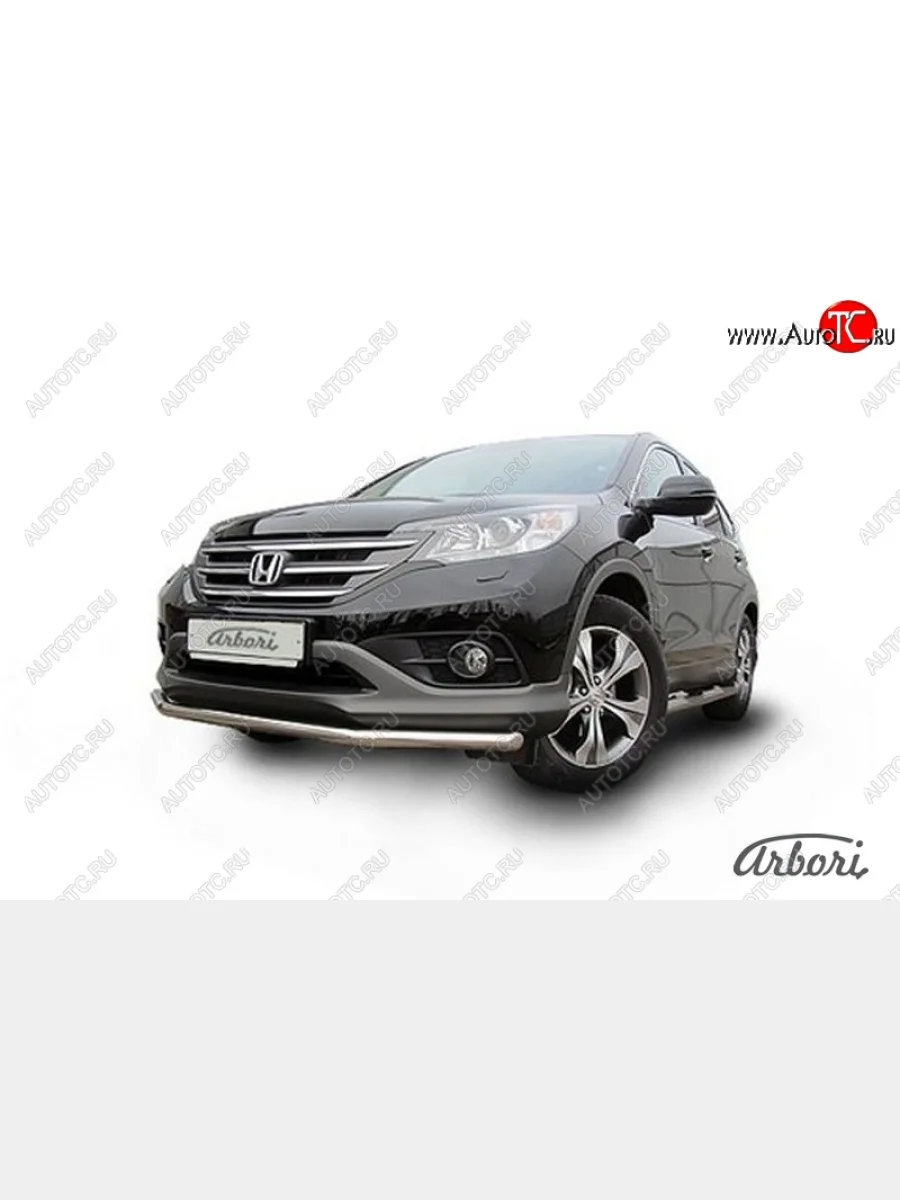Защита переднего бампера Arbori (нержавейка, 1 труба d57 mm). Honda CR-V RM1,RM3,RM4 дорестайлинг (2012-2015)  в Самаре Самарской области