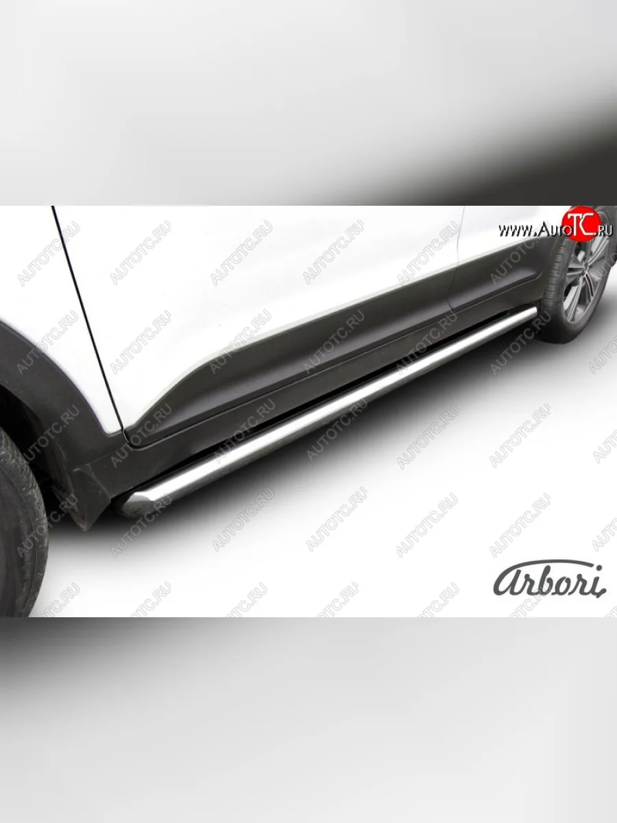 Защита штатных порогов Arbori (нержавейка, d57 mm). Hyundai Creta GS дорестайлинг (2015-2019)  в Керчи Республика Крым