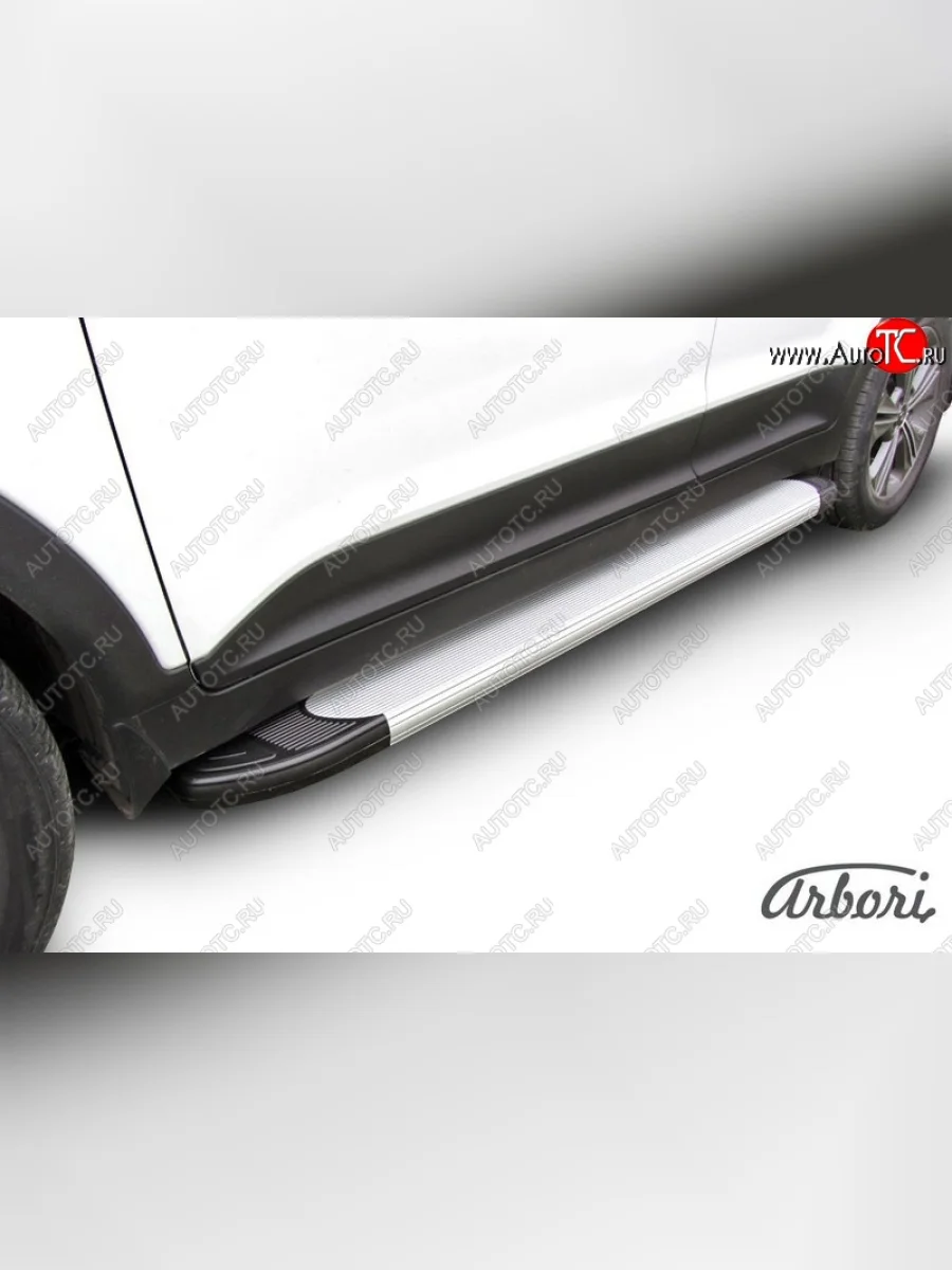 Порожки для ног Arbori Optima Silver Hyundai Creta GS рестайлинг (2019-2021)  в Самаре Самарской области