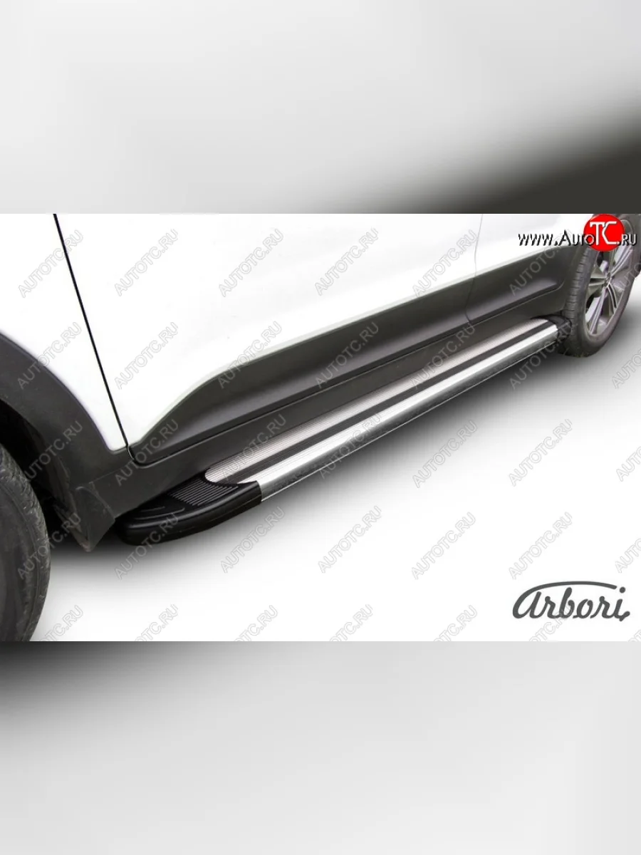 Порожки для ног Arbori Luxe Silver  Hyundai Creta (2015-2021) GS  в Воронеже Воронежской области