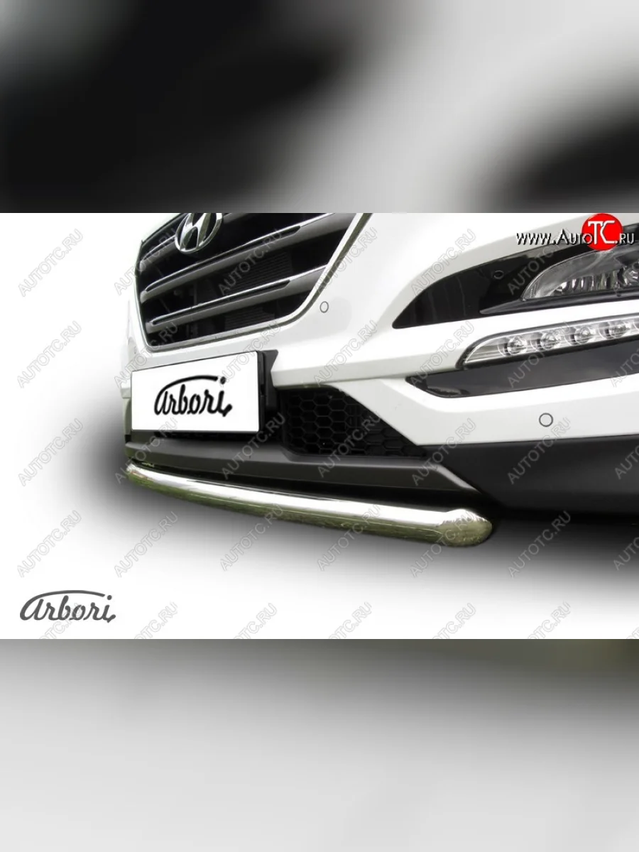 Защита переднего бампера Arbori (нержавейка, 1 труба d57 mm). Hyundai Tucson TL дорестайлинг (2015-2018)  в Самаре Самарской области