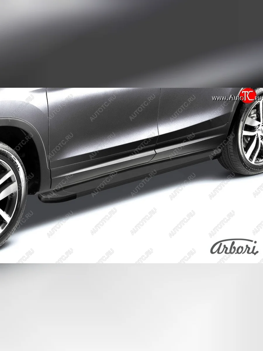 Порожки для ног Arbori Optima Black Hyundai IX35 LM дорестайлинг (2009-2013)  в Керчи Республика Крым