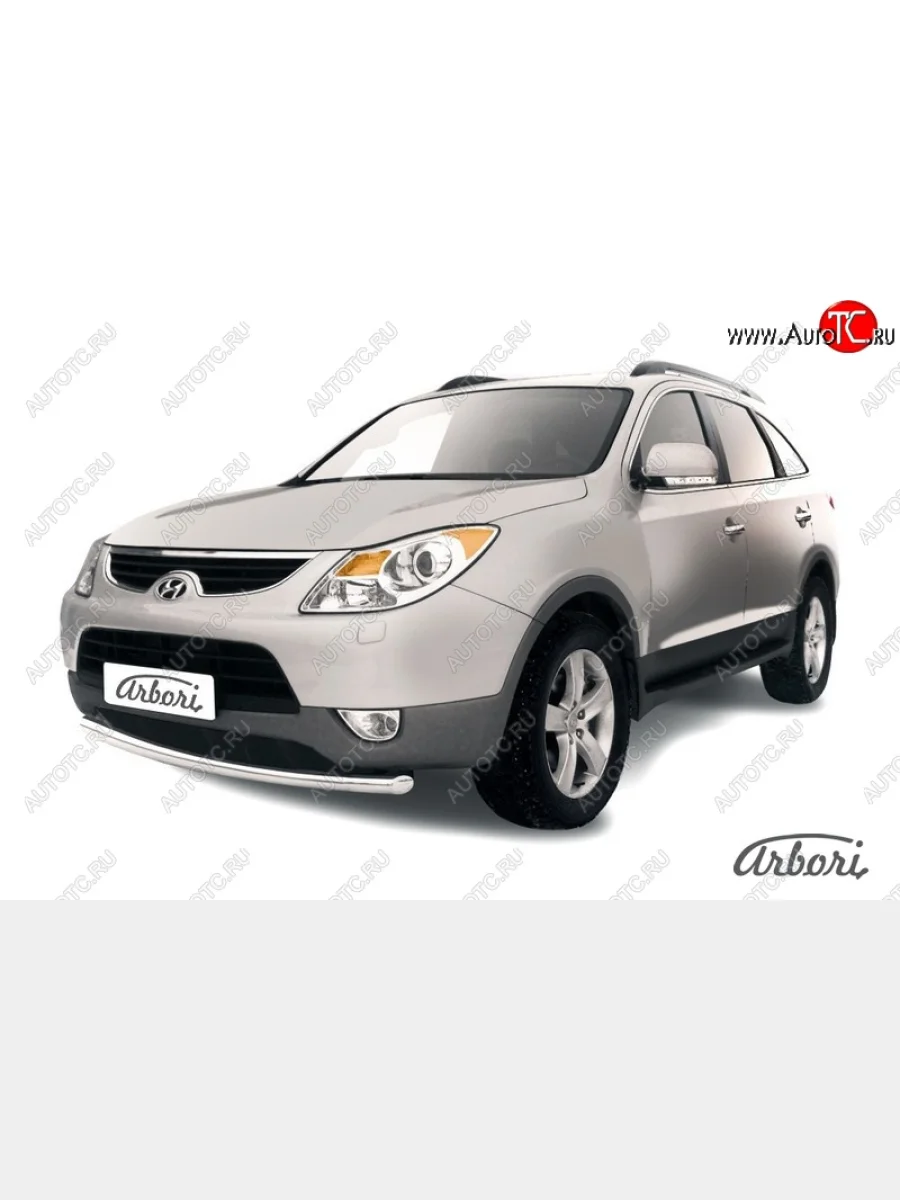 Защита переднего бампера Arbori (нержавейка, 1 труба d57 mm).  Hyundai IX55 (2006-2013) EN  в Самаре Самарской области