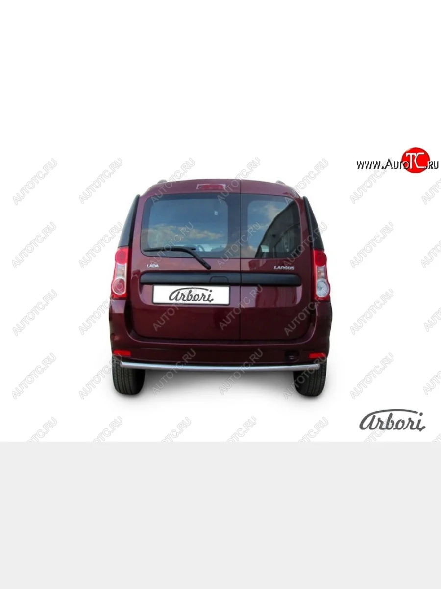 Защита заднего бампера Arbori (нержавейка, 1 труба d42 mm). Лада ВАЗ Ларгус дорестайлинг R90 (2012-2021)  с доставкой в г. Пермь