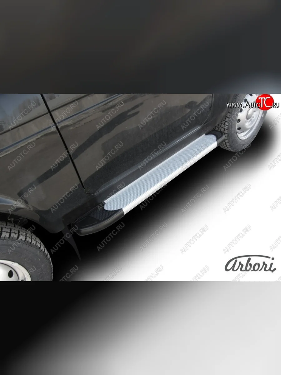 Порожки для ног Arbori Optima Silver Лада ВАЗ нива 4х4 2131 Урбан 3 дв. дорестайлинг (2014-2019)  в Керчи Республика Крым