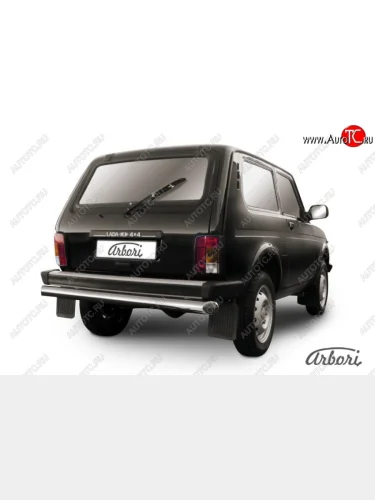 Защита штатных порогов (нержавейка, d76 mm) Arbori Лада ВАЗ Нива 4х4  2121 - нива 4х4 ( 2121,  2131)