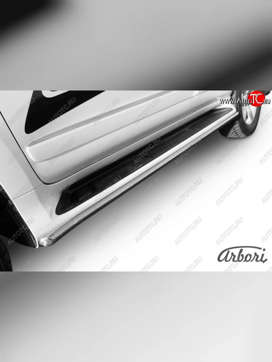 Защита штатных порогов Arbori (нержавейка, d57 mm). Lexus GX460 J150 1-ый рестайлинг (2013-2019)  в Перми Пермском крае