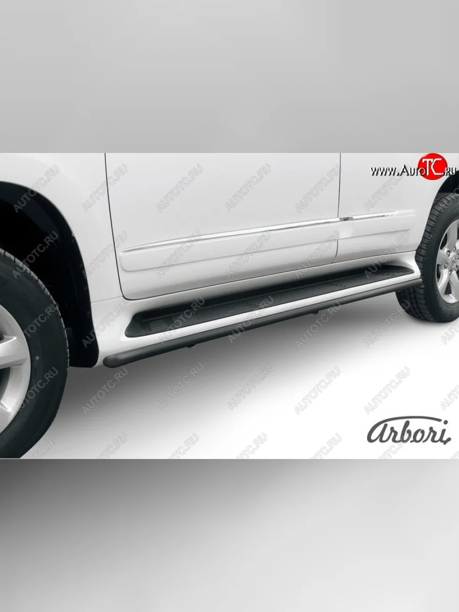 Защита заднего бампера Arbori (черная, 1 труба d42 mm). Lexus GX460 J150 дорестайлинг (2009-2013)  в Самаре Самарской области