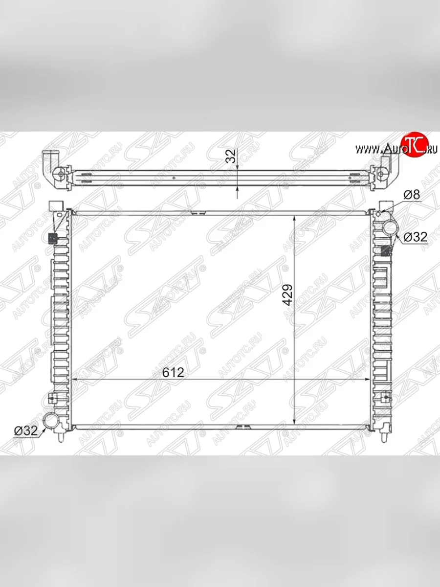 Радиатор двигателя SAT (пластинчатый, 1.8, МКПП/АКПП) Land Rover Freelander 1 (1997-2006)  в Перми Пермском крае