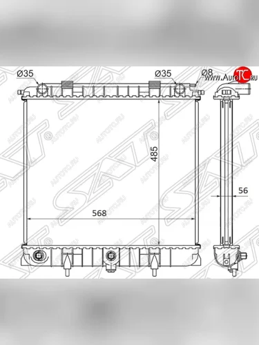 Радиатор двигателя SAT (пластинчатый, 2.5TD, МКПП/АКПП) Land Rover Range Rover 2 P38A (1994-2002)