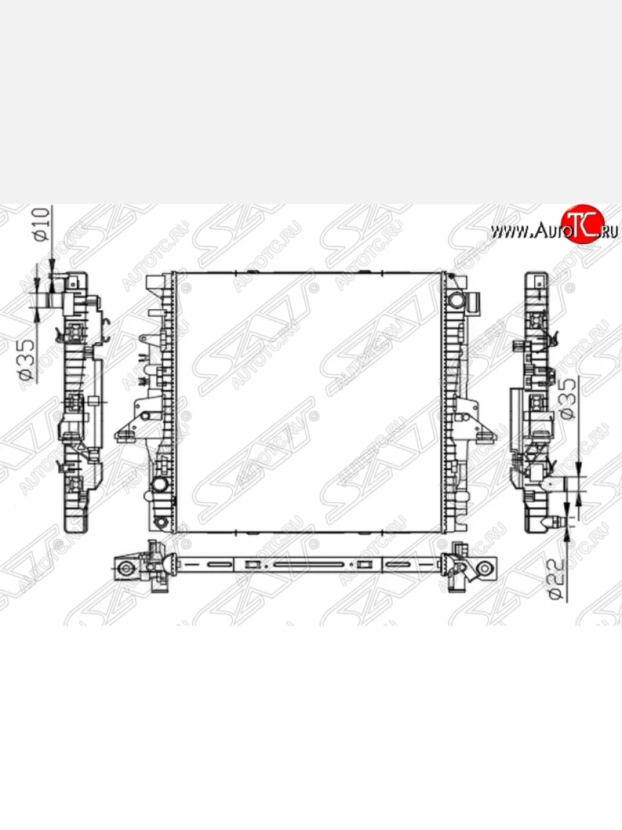 Радиатор двигателя (пластинчатый, 3.0/5.0, МКПП/АКПП) SAT Land Rover Discovery 4 L319 (2009-2016)  с доставкой в г. Керчь