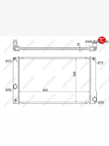 Радиатор двигателя SAT (пластинчатый, МКПП/АКПП) Toyota Prius Alfa лифтбек рестайлинг (2011-2015)