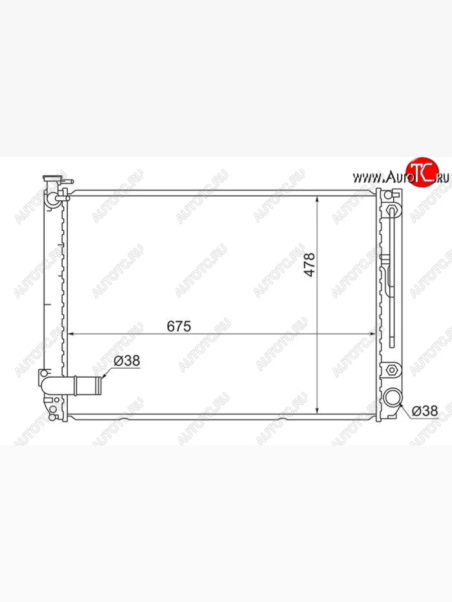 Радиатор двигателя SAT (пластинчатый, 3.5, АКПП) Lexus RX330 XU30 (2003-2006)  с доставкой в г. Пермь