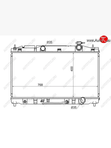 Радиатор двигателя (пластинчатый, МКПП/АКПП) SAT Toyota Camry XV40 рестайлинг (2009-2011)