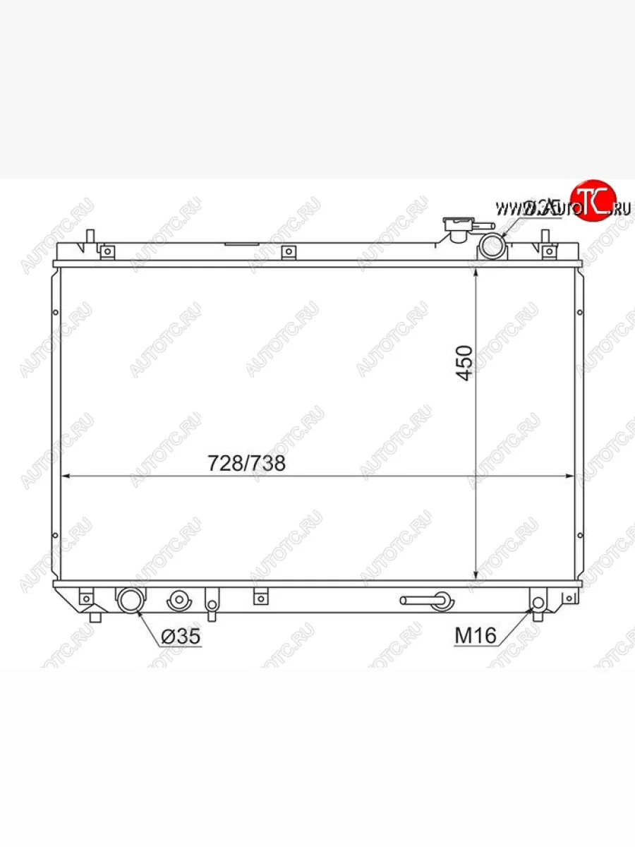 Радиатор двигателя SAT (пластинчатый, 3.0, МКПП/АКПП) Toyota Highlander XU20 дорестайлинг (2000-2003)  в Керчи Республика Крым